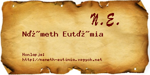 Németh Eutímia névjegykártya